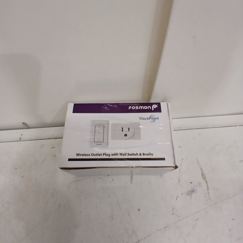 FOSMON WIRELESS OUTLET PLUG WITH WALL SWITCH & BRAILLE - WHITE image 3