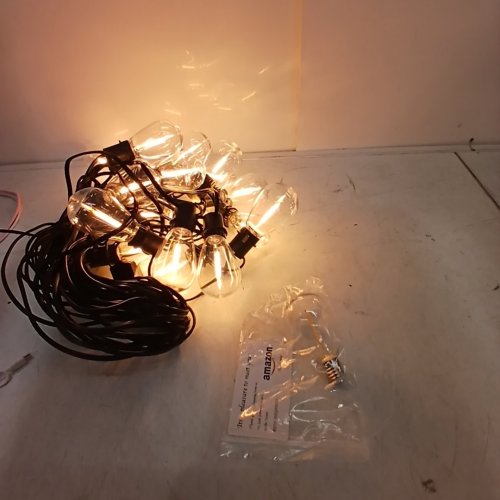 TORKASE SHATTERPROOF outdoor waterproof LED STRING LIGHTS- 60FT - black/warm white image 2