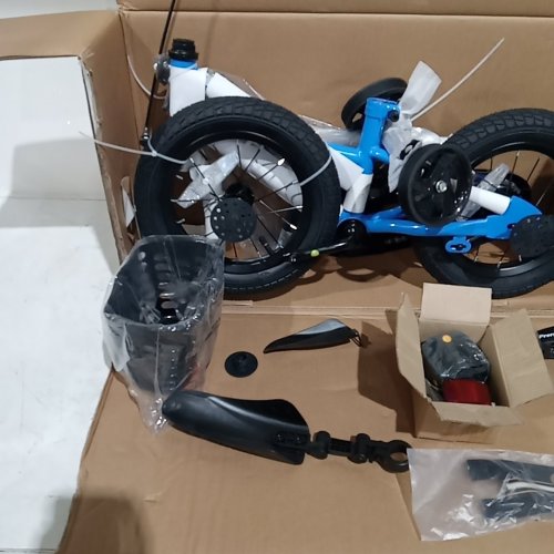 Costway Kid's Bike with Removable Training Wheels & Basket - 18" - Blue (model:TS10296) image 4