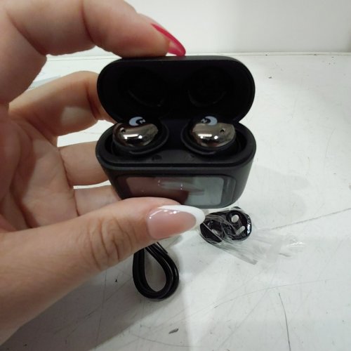 vekj l8 pro bluetooth 5.4 mini wireless sleep earbuds with multifunctional touch screen for ios/android - black (model: l8 pro) image 3