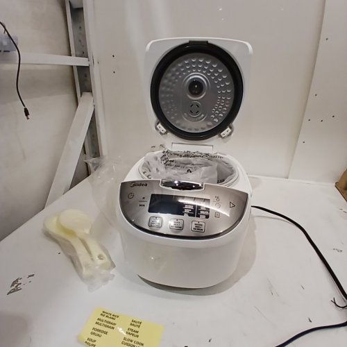 MIDEA LOW SUGAR FUNCTION RICE COOKER WITH STAINLESS STEEL STEAMER - 6 CUP - WHITE (MODEL: 1993090) image 3