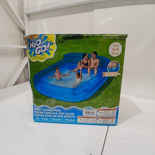 H2OGO! Inflatable Outdoor Family Lounge Pool - Blue (Model: 1872209) image 5