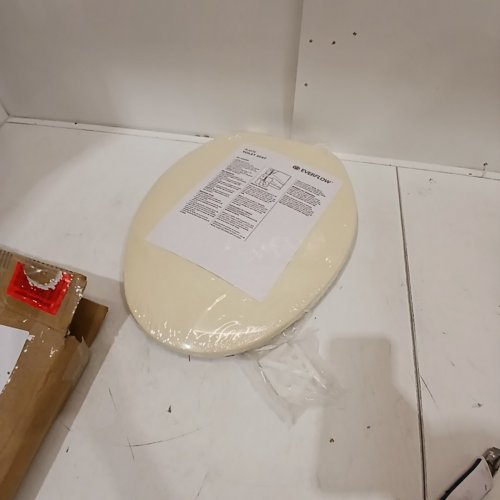 highcraft elongated plastic toilet seat - 19" - off-white (model: B1TSPE) image 2