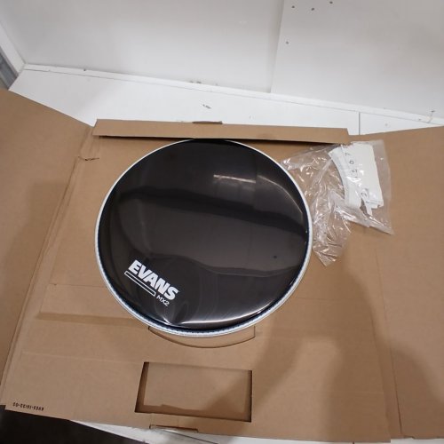 Evans Drumheads MX2 1-Ply Bass Batter Drum Cover - 17" - Black image 2