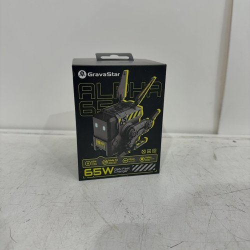 GRAVASTAR 3-PORT Robot Fast GaN Charger Block - 65W - BLACK (MODEL: Alpha65) image 2