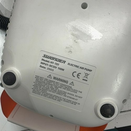 SWONDER ELECTRIC Paddle Board AIR PUMP - 20psi max-  DC12V 110W - WHITE (MODEL: HT-737) image 4