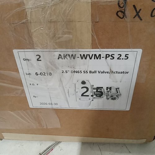 AKW STAINLESS STEEL DN65 SS BALL VALVE/ACTUATOR - 2.5" - SILVER (MODEL: WVM-PS 2.5) image 9