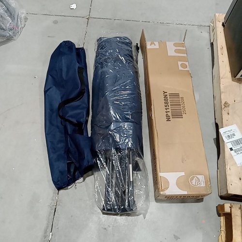 folding Hammock camping chair with footrest and carrying bag - blue - (Model: NP11588) image 2