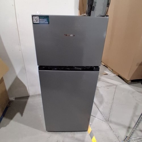 HISENSE STAINLESS STEEL COMPACT REFRIGERATOR WITH TOP MOUNT FREEZER - 4.4 CU.FT (MODEL: HRT044VE) image 3