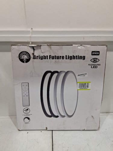 2pk bright future lighting dimmable led tri-proof panel light fixture - 20" - 40w - 3000K to 6000K - white (MODEL: bfl20R-d500h25-40w) image 2