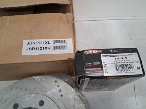 6PC Power Stop Evolution Performance Drilled and Slotted Brake Rotor and Truck and Tow Brake Pads - Fitment for various Toyota models - Front (MODEL: JBR1121XPR/Z36-976) image 6