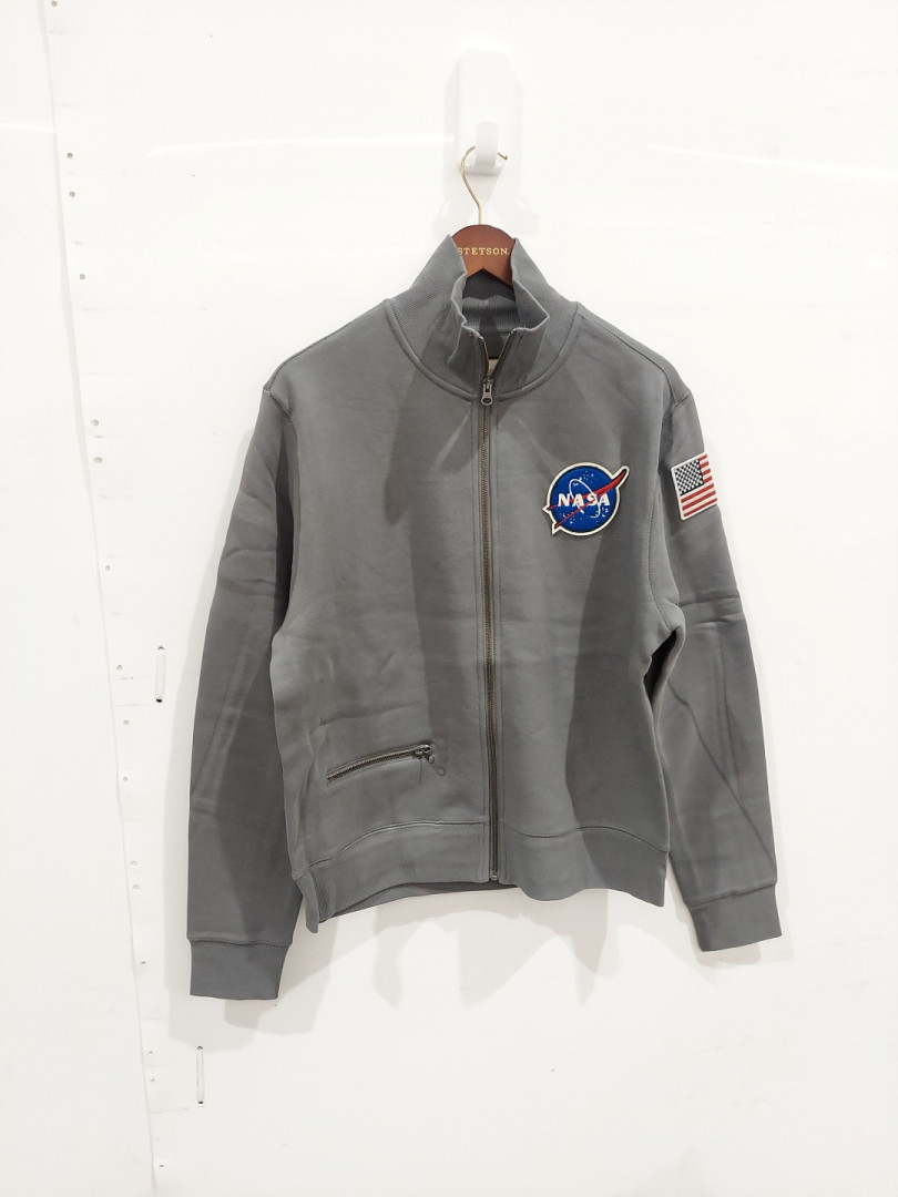 Red Canoe "NASA Rocket Scientist" Heavy weight Full Zip Ribbed-knit collar sweatshirt - medium - grey (model: M-SWZ-NASA-WB) image 3