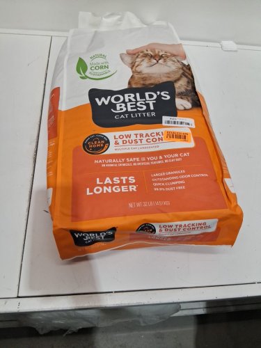 WORLDS BEST CAT LITTER LOW TRACKING & DUST CONTROL MULTIPLE CAT UNSCENTED - 32LBS image 2