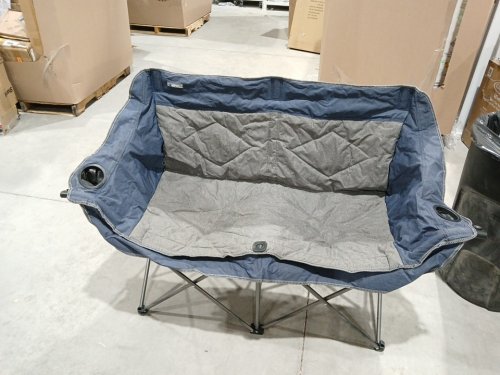 CAMPHILL Oversized Double Camping Chair - 500lb max - grey/blue image 4