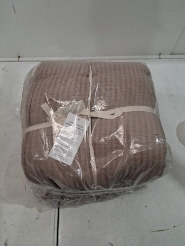 3PC QUINCE ORGANIC COTTON MATELASSE COVERLET SET - KING/CALIFORNIA KING - TAUPE image 3