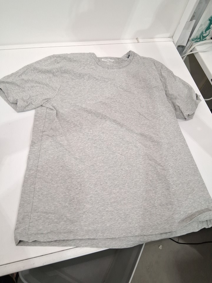 MEN'S Rough Dress Basic Short Sleeve T-Shirt - Large - light grey heather (style: 1989893) image 2