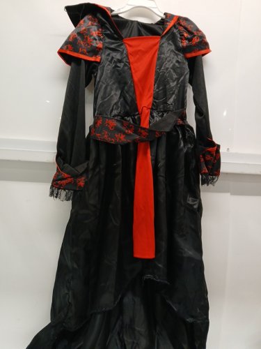 2PC GIRL'S PARTYHOLICS BLOODMOON BELLA COSTUME - LARGE (10-12) - BLACK / RED (STYLE: 14882 L) image 2
