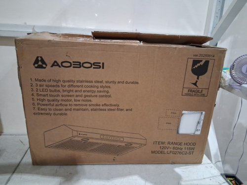 AAOBOSI UNDER CABINET RANGE HOOD - 30" - 120V - 60HZ - 115W - SILVER (MODEL: LF0276C2-ST) image 2