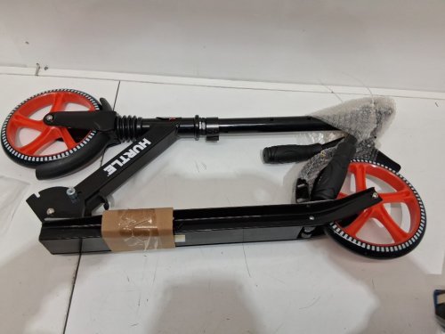HURTLE RENEGADE ADJUSTABLE SCOOTER WITH KICKSTAND - ADJUSTS FROM CHILD TO ADULT HEIGHT - BLACK (MODEL: HURTSBLK) image 3