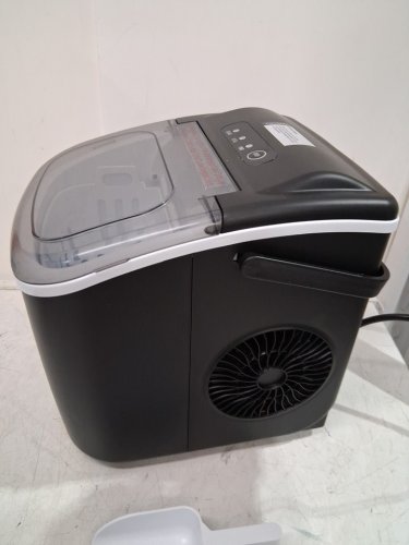 EUHOMY Countertop Ice Maker Machine with Handle, Basket and Scoop - MAKES 26LB/Day - BLACK (MODEL: im-06d/IM001-Bbl-CAEH) image 4