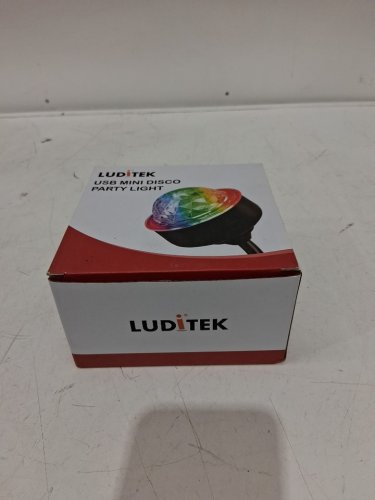 4PK Luditek Mini Sound activated Disco Ball Light with Flexible USB extender - Black / Multicoloured (Model: GT163) image 2