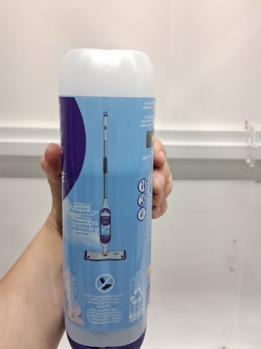 SWIFFER POWERMOP MULTI-SURFACE MOP KIT WITH 2 MOPPING PAD REFILLS, 1 FLOOR CLEANING SOLUTION WITH FRESH SCENT AND 2 BATTERIES - PURPLE AND WHITE image 4