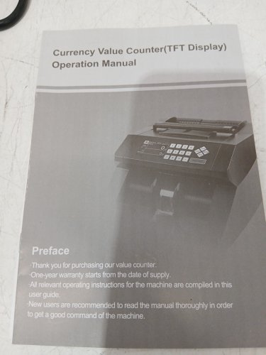 Money Counter Machine with tft display & UV/MG/IR/MT detection - black (model: y3518) image 7