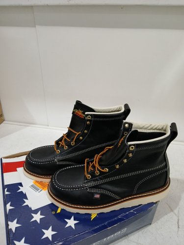 Men's Thorogood American Heritage – 6″ Black Safety Toe – Moc Toe MAXWear Wedge - size 10.5 - black (model:  864-6201) image 6