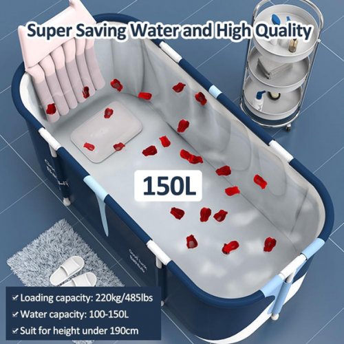 Lakexus Extra Large Portable Foldable Freestanding Soaking Tub - 55" - 100-150L - blue (Model: e2c7dc8a-1f17-4269-914f-18c022e823cc) image 4
