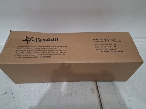 YES4ALL EPP FOAM EXERCISE ROLLER FOR BACK AND LEGS - 18" x 6" - BLACK (MODEL: 8K3B) image 2