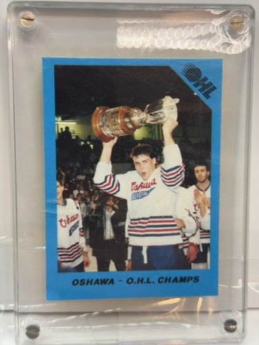 8 OHL ERIC LINDROS OSHAWA GENERALS COLLECTIBLE CARDS IN HARD SCREW DOWN PROTECTIVE CASES image 12