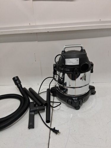 Amazon Basics Stainless Steel Tank Powerful Suction Wet/Dry Vacuum - 4 gallon 3 HP - Silver/Black (Model: V0407S) image 3