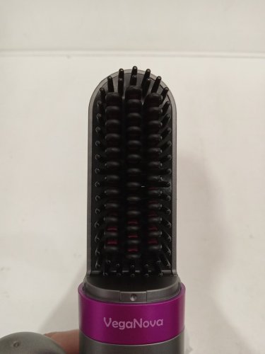 VegaNova Cordless Hair Straightener Brush with 3 heat levels - grey/pink image 4