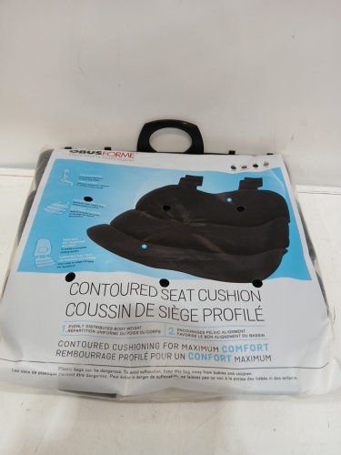 OBUSFORME ERGONOMIC CONTOURED FOAM SEAT CUSHION - BLACK (MODEL: ST-BLK-CAA) image 3