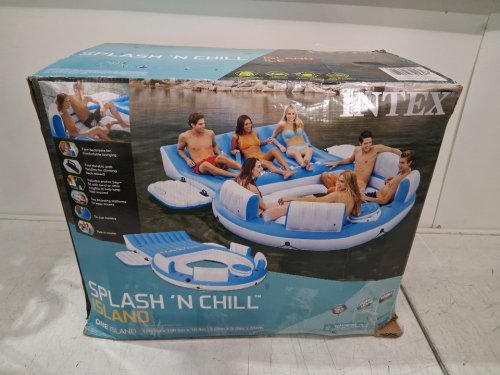 INTEX 7 - PERSON SPLASH AND CHILL ISLAND - WHITE/BLUE - (MODEL: ‎56299EP) image 2