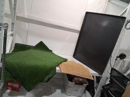 HOMPET potty system with 2 grass pads pee pad and tray - 45" x 32" - black/green (model: gc0001) image 3
