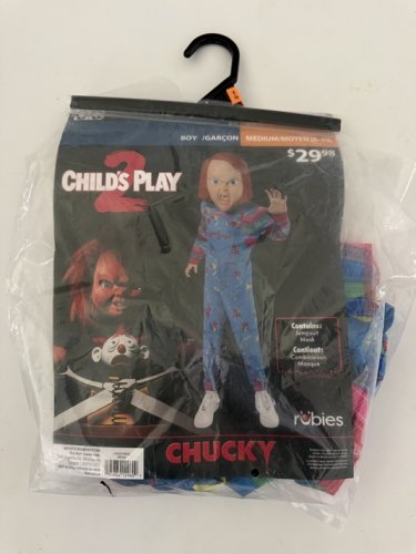 BOYS RUBIES CHILD'S PLAY 2 CHUCKY COSTUME (JUMPSUIT ONLY) - MEDIU (8-10) - ASSORTED COLOURS (STYLE: 1001032) image 2