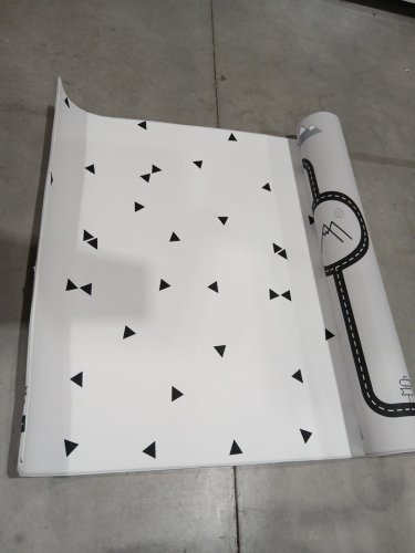 LITTLE Bot Ofie Mat soft baby play mat - 6.5FT x 4.5FT - white/black/grey image 4