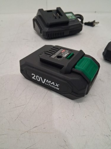 3pc kimo lithium rechargeable batteries & charger - 21v - black/green image 3