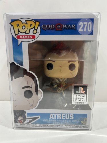 Funko pop! **playstation official licensed product** Games: god of war - atreus vinyl figure (#270) **plastic protector cover** image 2