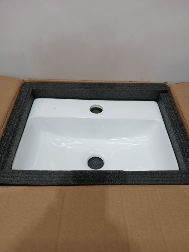 karamag Small Vessel Sink Wall Mount Bathroom Sink - 14"x10" - white (model: 6914) image 4