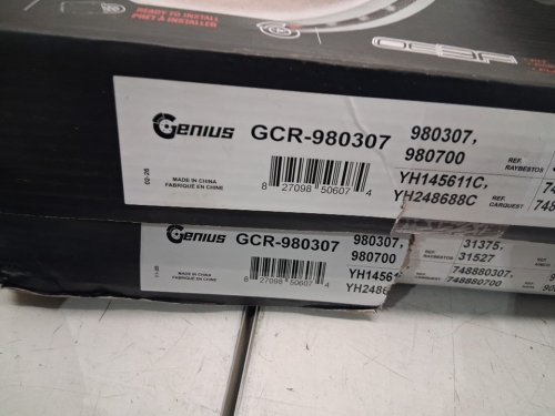 6PC GENIUS POSITIVE PLUS FRONT Coated Disc Brake Rotors and Semi-Metallic Disc Brake Pads kit for various vehicle models (model:gcr-980307/ppf-d1058) image 4