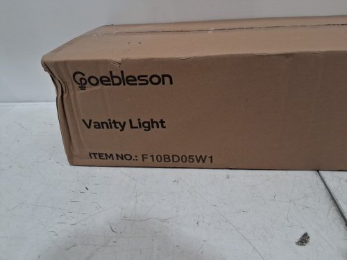 GOEBLESON Bathroom Over Mirror Vanity Light Fixture with Clear Glass Shade - 5-Light - e26 - 30.1" x 10.2" - black/wood (model: ‎F10BD05w1) image 4