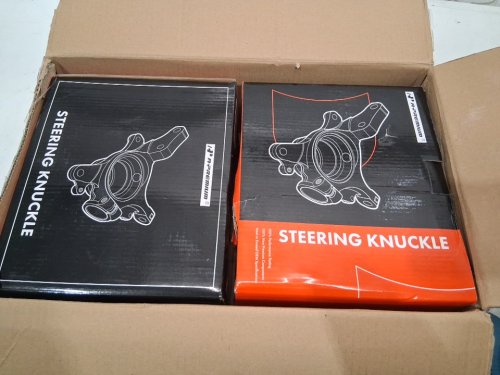 2pc a premium Front Suspension Steering Knuckle driver and passenger side - for 2014 to 2019 kia forte models - silver (model:ks98293-c) image 3