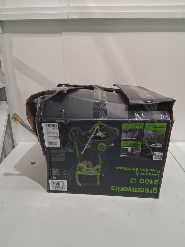 Greenworks Cold Water Electric Pressure Washer - 2100PSI - green & black (model:GPW2100-1/ 6882100) image 2