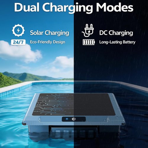 I-CLYNER Solar Powered BLUETOOTH Automatic Robotic Pool Surface Skimmer Cleaner with APP CONTROL AND REMOTE CONTROL - BLUE/BLACK (MODEL: TB1 / T1B12CA) image 2