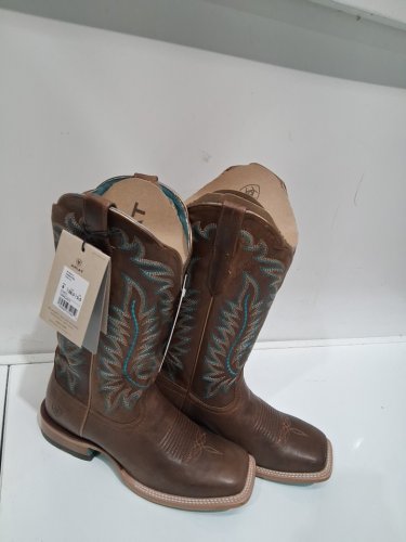 Women’s Ariat  13.5" Frontier Tilly Cowgirl Boots - 8 - rodeo tan/brown (style: 10042423) image 5