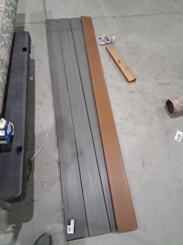 4pk LEADVISION REVERSIBLE COMPOSITE WOOD DECK BOARD SET - 96" X 5"7/16" - GREY & TEAK (MODEL: LV-4000/1885794) image 2