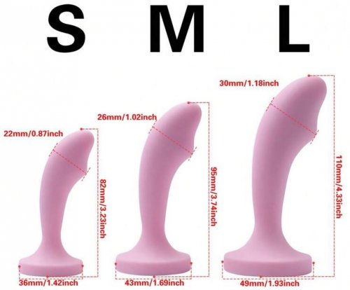 Adult silicone anal plug with gem base - small - 3.23” - pink image 2