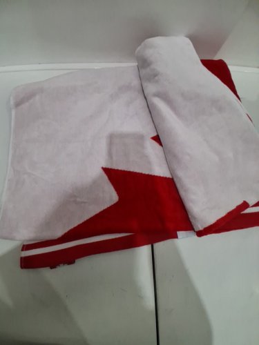 Safdie & co Canada day jacquard beach towel - 40" x 70" - red/white (model: 1993030) image 2